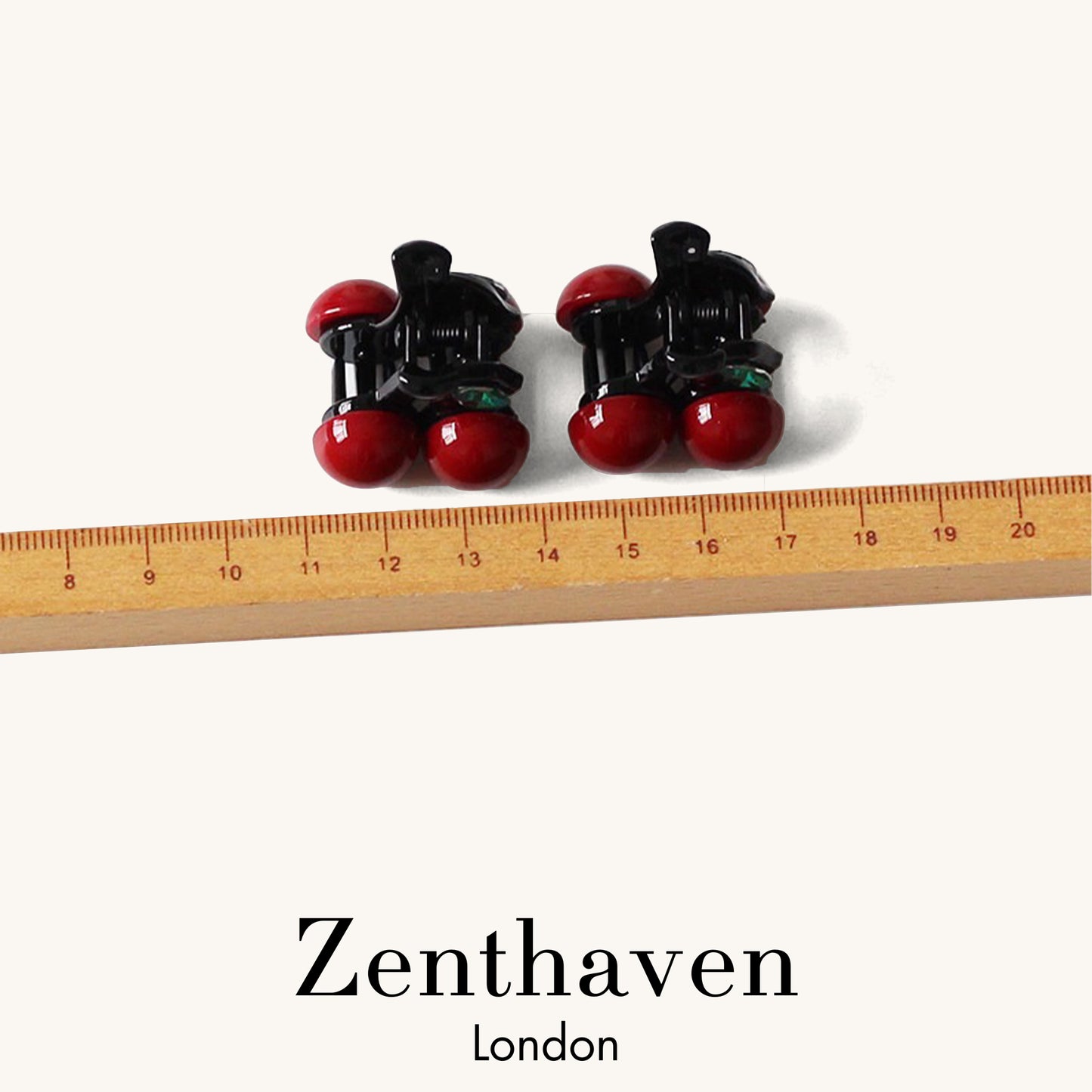 Cherry Mini Hair Claw Clips – Small & Cute Everyday Hair Clips, 4-Piece Set