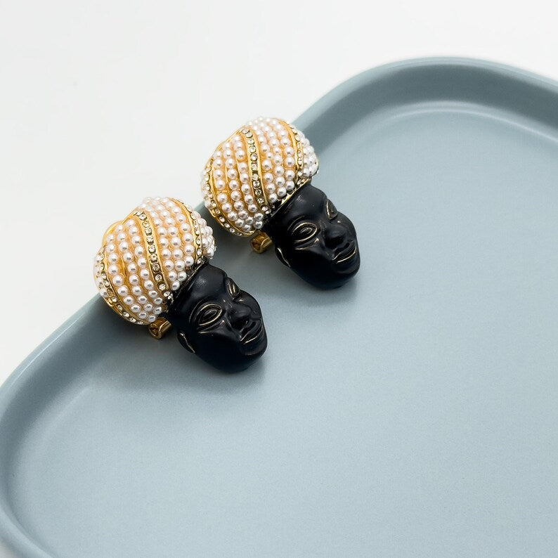 Ethnic Style Face Earrings – Tribal and Court Style Accessories for Unique and Niche Fashion