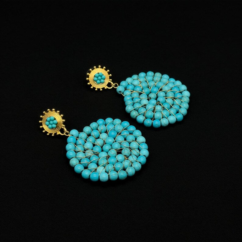 Turquoise and Hoop Earrings – Boho and Ethnic Design for Stylish Women’s Accessories
