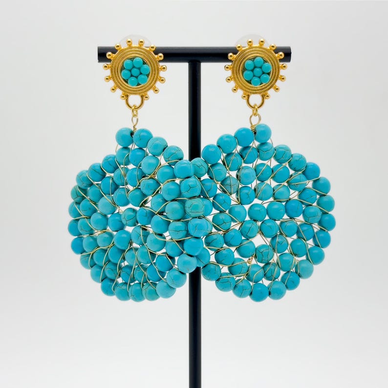 Turquoise and Hoop Earrings – Boho and Ethnic Design for Stylish Women’s Accessories