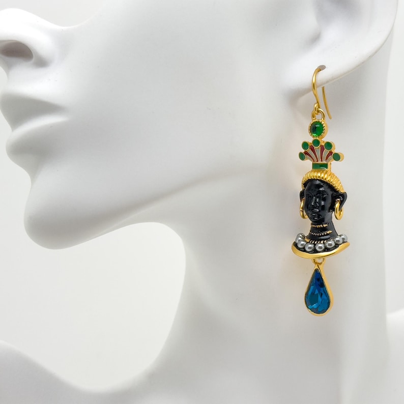 Tribal Face Earrings – Egyptian Figure and Vintage Ethnic Design for Unique Fashion