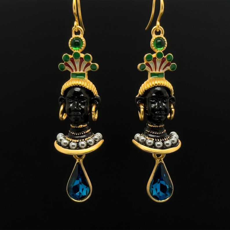 Tribal Face Earrings – Egyptian Figure and Vintage Ethnic Design for Unique Fashion