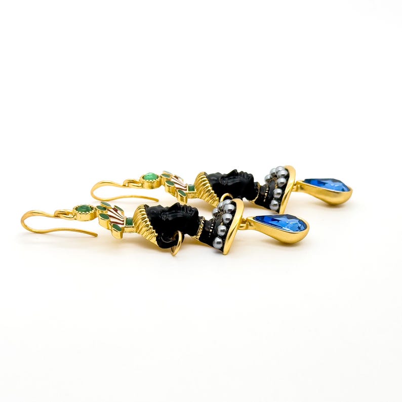 Tribal Face Earrings – Egyptian Figure and Vintage Ethnic Design for Unique Fashion