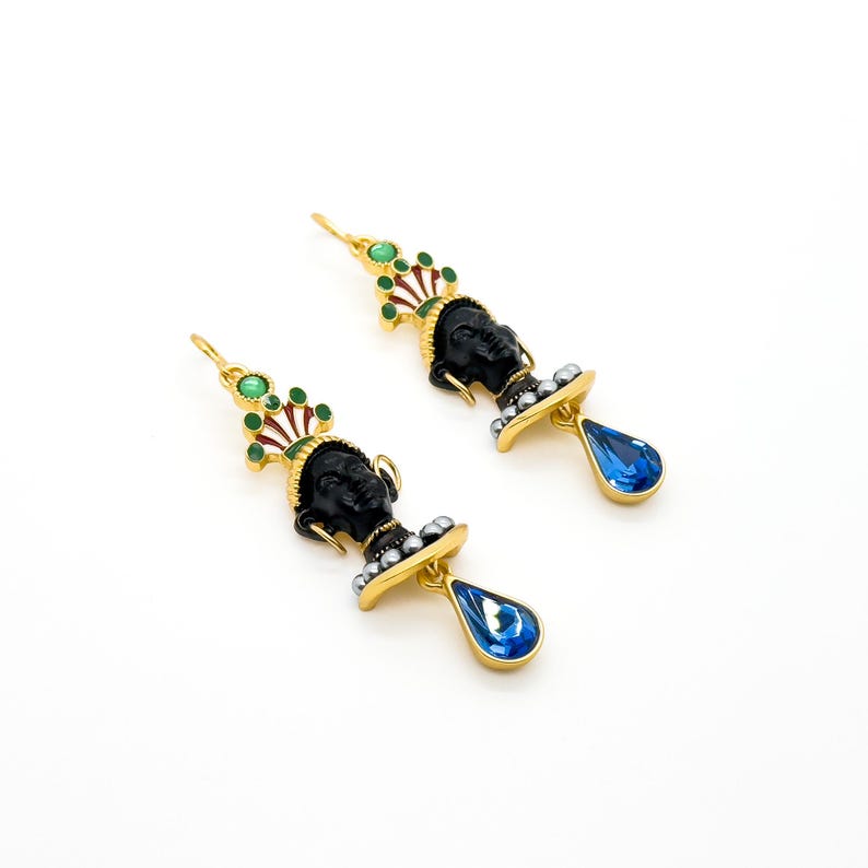 Tribal Face Earrings – Egyptian Figure and Vintage Ethnic Design for Unique Fashion