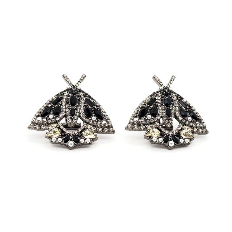 Moth Brooch and Moth Earrings Set – Elegant Jewelry Set for Special Occasions