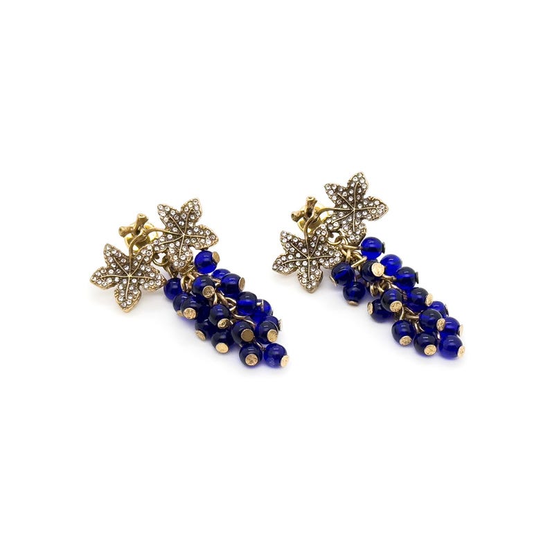 Blue Grape Pastoral Earrings – Elegant Ethnic Design for Women’s Exquisite Jewelry Collection