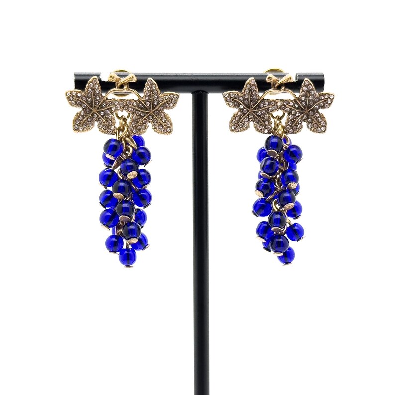Blue Grape Pastoral Earrings – Elegant Ethnic Design for Women’s Exquisite Jewelry Collection