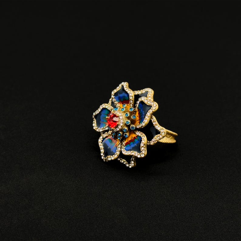 Exquisite Flower Rings – Pastoral & Enamel Floral Design Rings for Elegant Women’s Jewelry