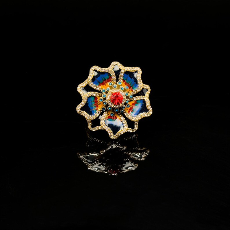 Exquisite Flower Rings – Pastoral & Enamel Floral Design Rings for Elegant Women’s Jewelry