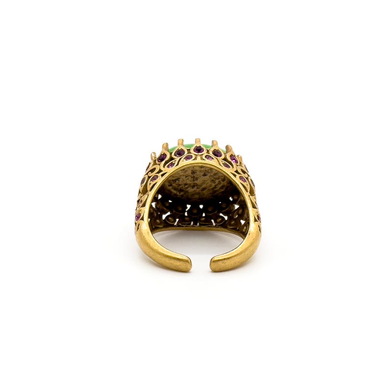 Elegant Emerald Rings – Ethnic & Tribal-Inspired Court Style Open Rings for Women