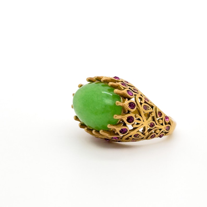 Elegant Emerald Rings – Ethnic & Tribal-Inspired Court Style Open Rings for Women