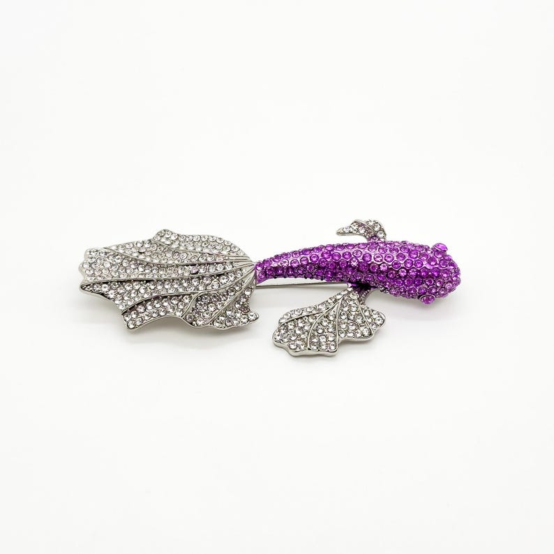 Ocean Fantasy Brooch – Mermaid Style Purple Brooch