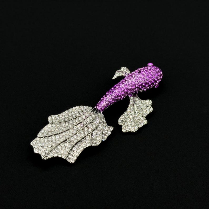 Ocean Fantasy Brooch – Mermaid Style Purple Brooch