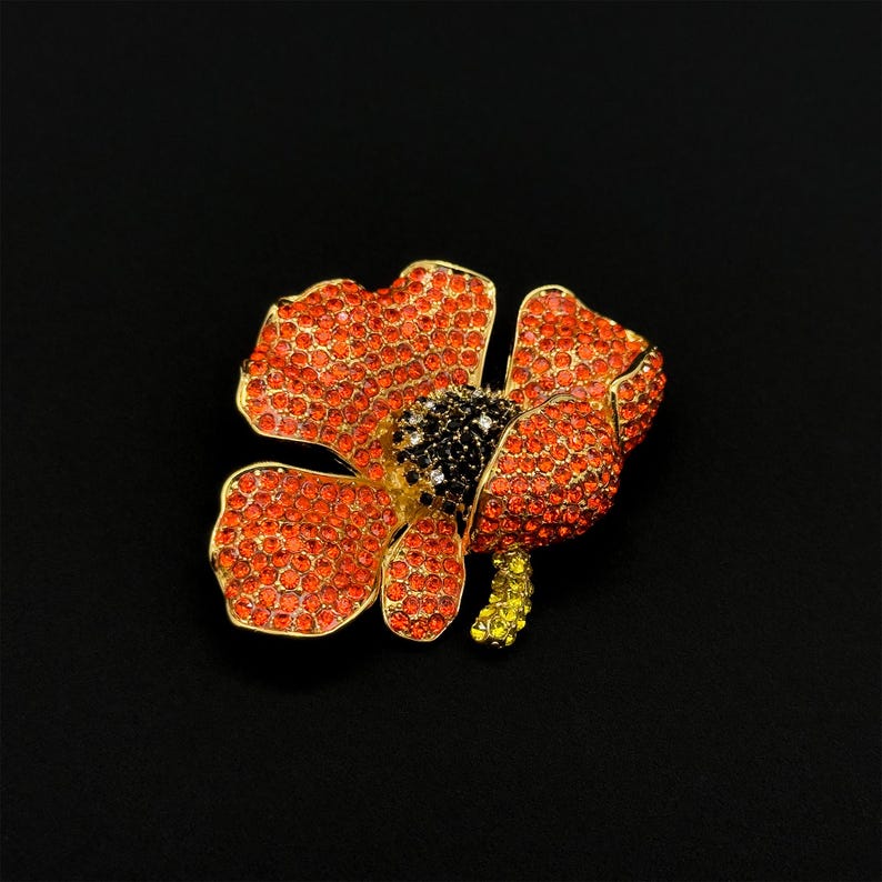 French Orange Brooch – Pastoral Spring Design for Chic Coat and Party Accessories