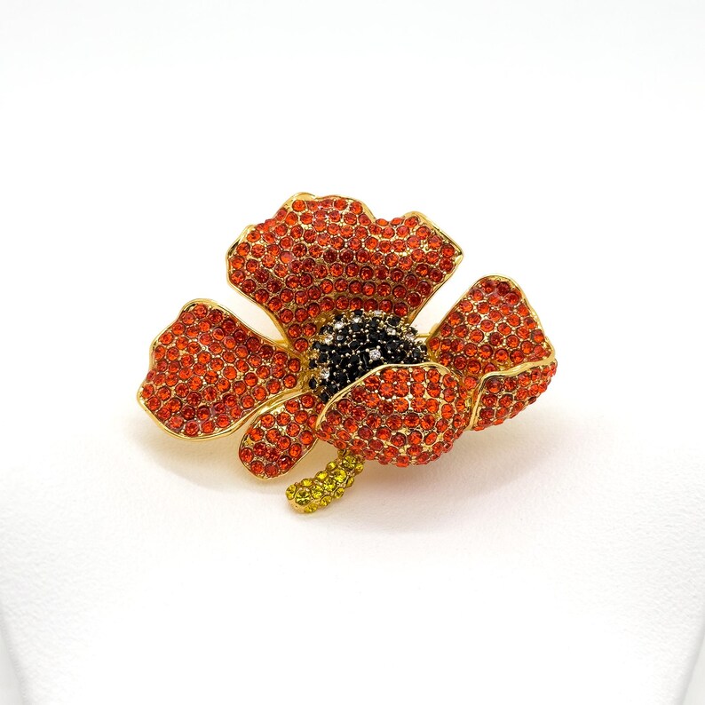 French Orange Brooch – Pastoral Spring Design for Chic Coat and Party Accessories