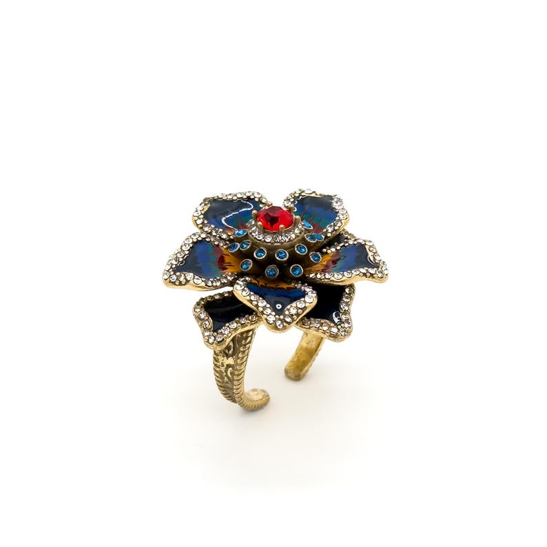 Exquisite Flower Rings – Pastoral & Enamel Floral Design Rings for Elegant Women’s Jewelry