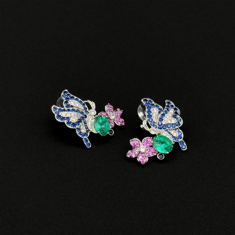 Rustic Butterfly Earrings – Summer Flower Design for Chic and Nature-Inspired Jewelry