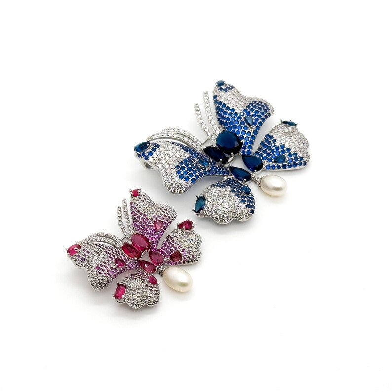 Luxury Butterfly Brooch for Women – French & Ethnic Design Perfect for Parties and Special Occasions