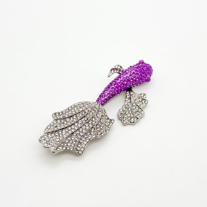Ocean Fantasy Brooch – Mermaid Style Purple Brooch