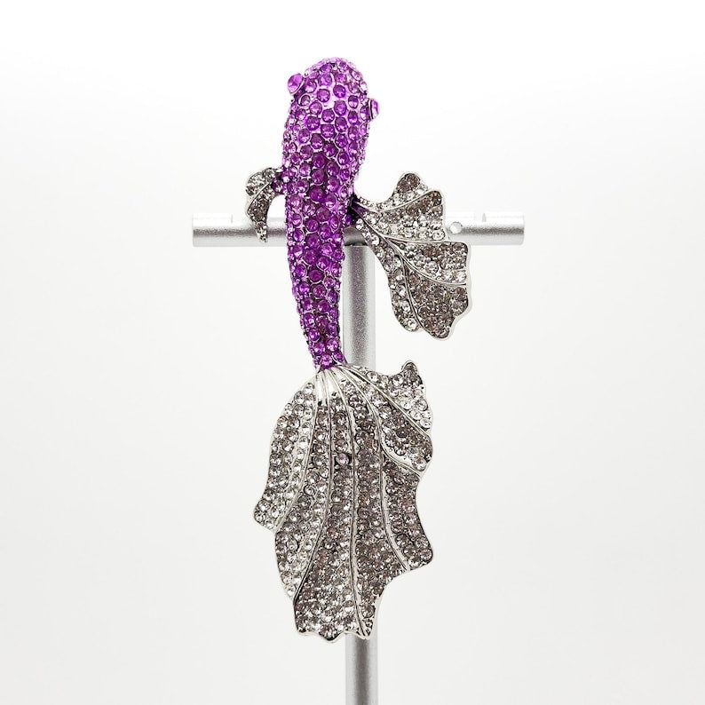 Ocean Fantasy Brooch – Mermaid Style Purple Brooch