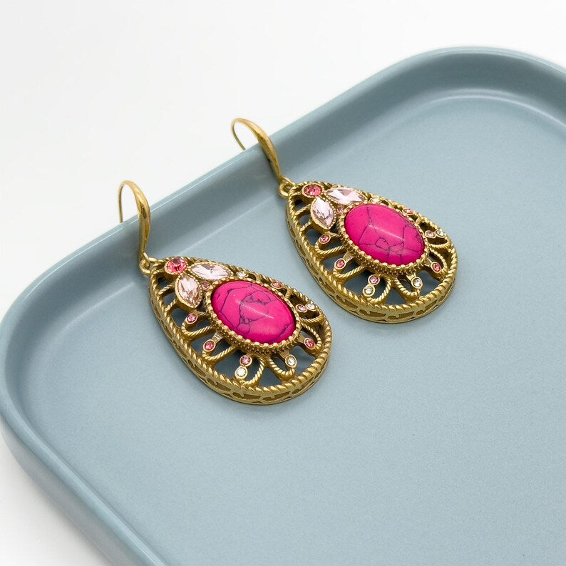 Elegant Ruby Drop Earrings: Unique, Large & Ethnic Designs for Women’s Statement Looks
