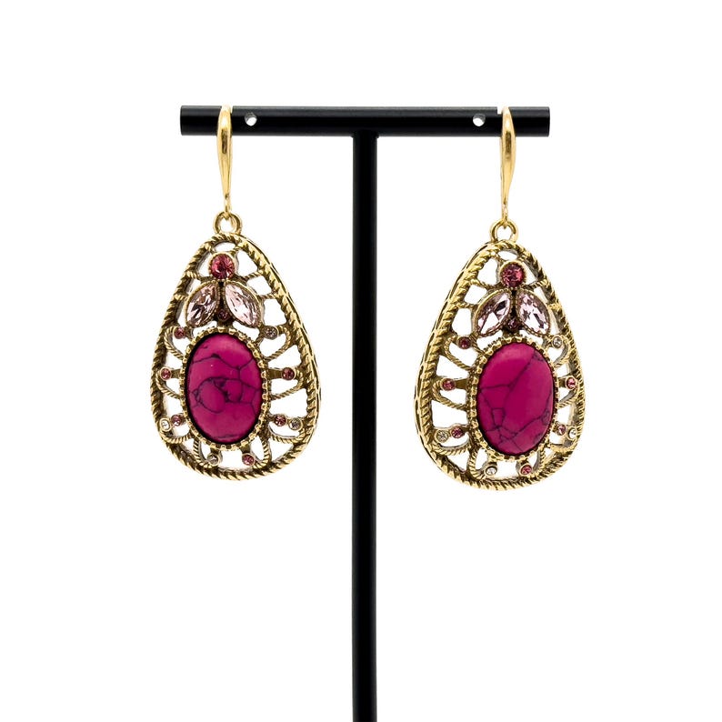 Elegant Ruby Drop Earrings: Unique, Large & Ethnic Designs for Women’s Statement Looks
