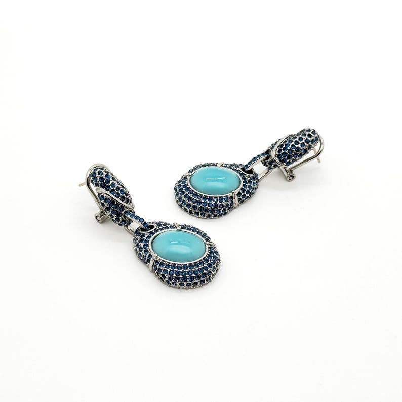 Turquoise Boho Earrings – Ethnic Tribal Design for Bold and Unique Style