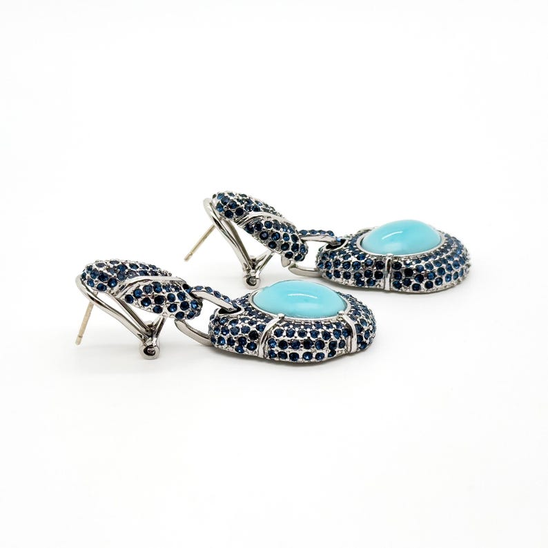 Turquoise Boho Earrings – Ethnic Tribal Design for Bold and Unique Style