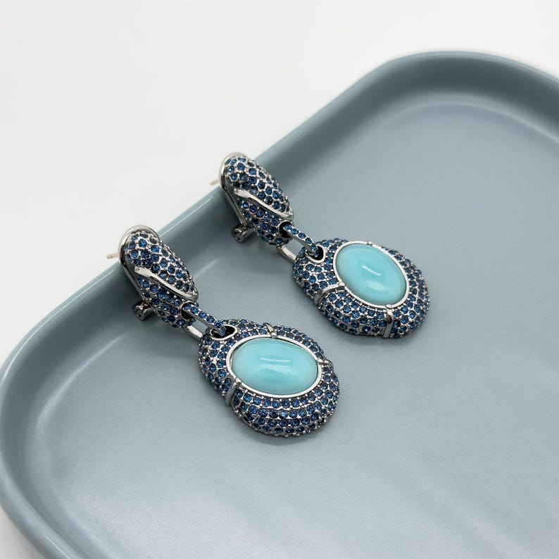 Turquoise Boho Earrings – Ethnic Tribal Design for Bold and Unique Style