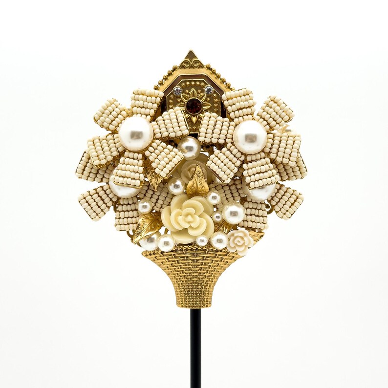 Timeless Beauty: Vintage Deco, Art Deco, Flower Basket & Woven Brooches for Dress, Party, and Dinner Styles