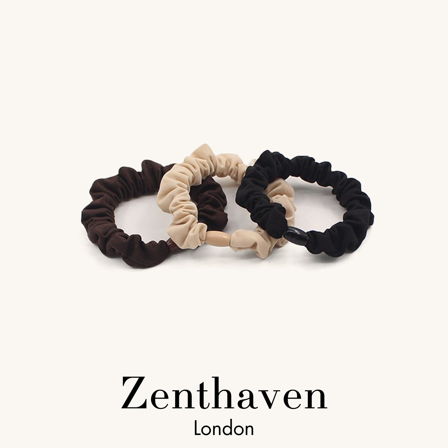 Soft Stretch Hair Ties – Neutral 3-Color Set