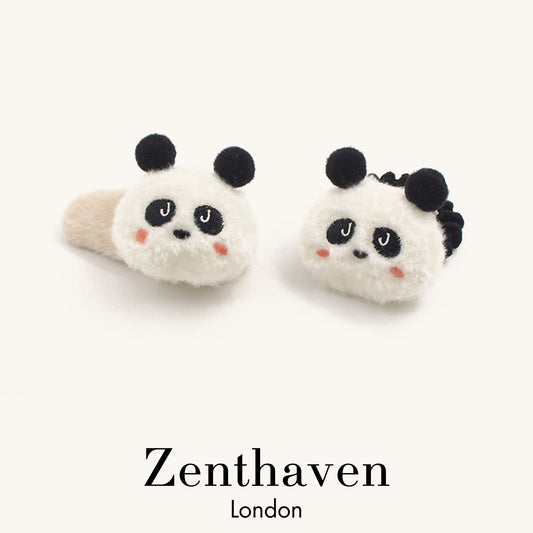 Plush Panda Hair Clips – Cute Panda Side Hair Clips for Everyday Styling
