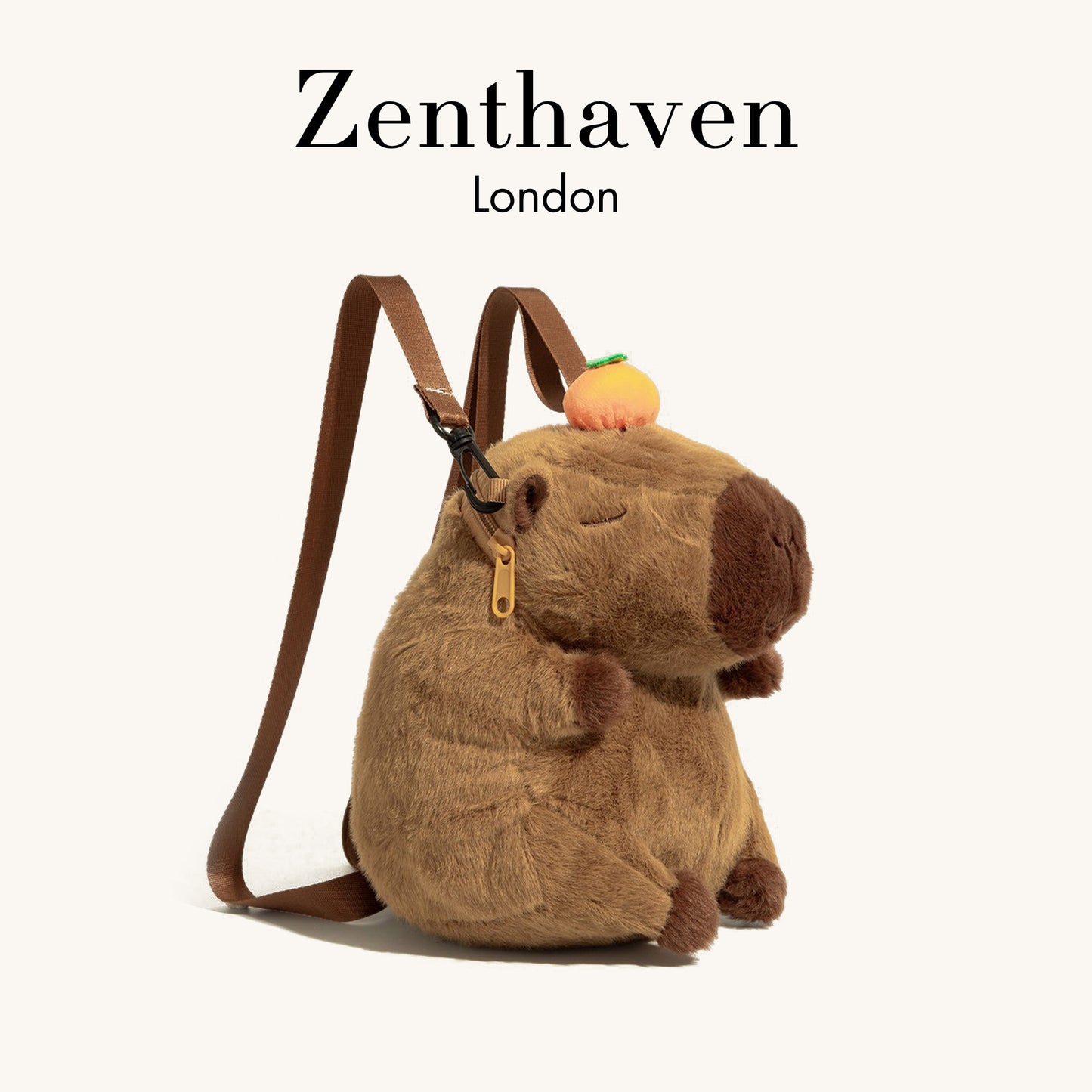 Cute Capybara Plush Backpack – Soft Stuffed Animal Mini Backpack with Plush or Woven Straps, Birthday Gift