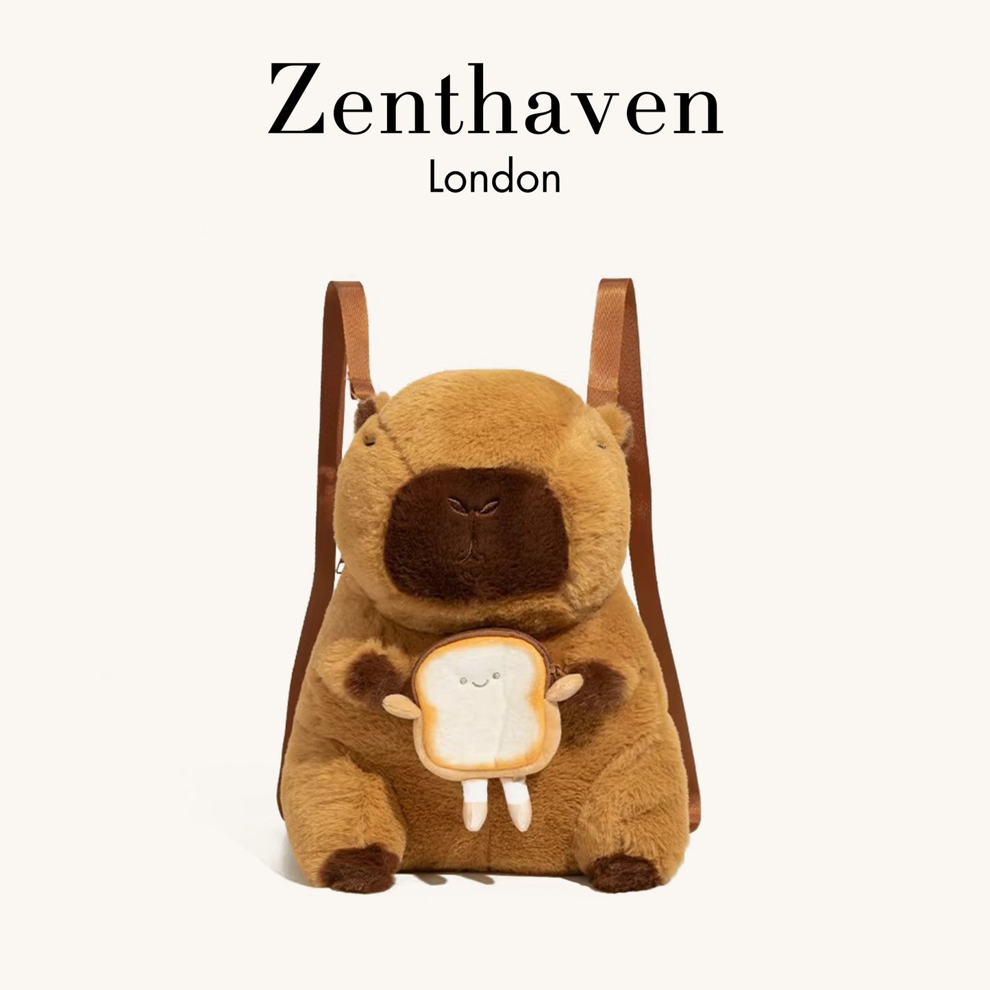 Cute Capybara Plush Backpack – Soft Stuffed Animal Mini Backpack with Plush or Woven Straps, Birthday Gift
