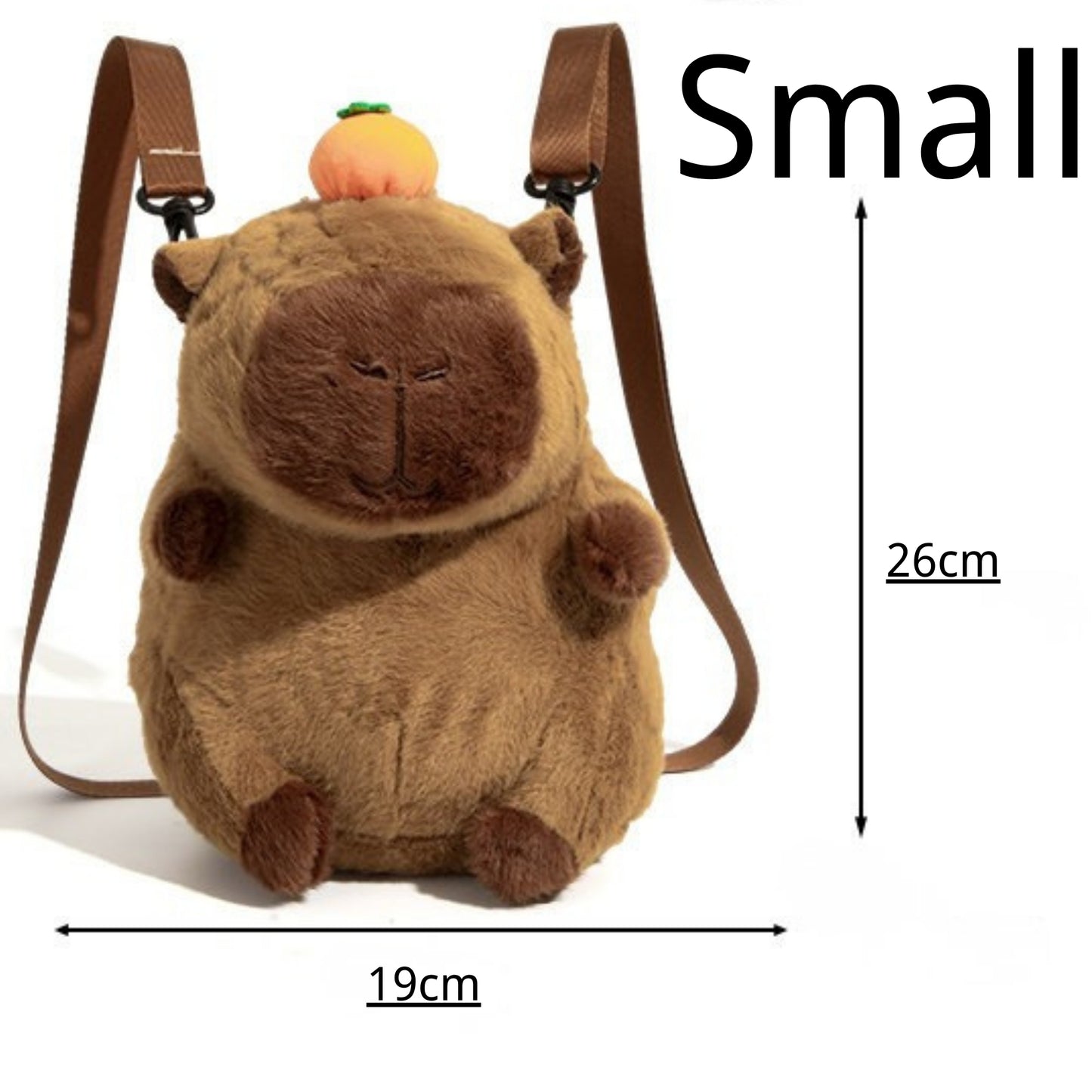 Cute Capybara Plush Backpack – Soft Stuffed Animal Mini Backpack with Plush or Woven Straps, Birthday Gift