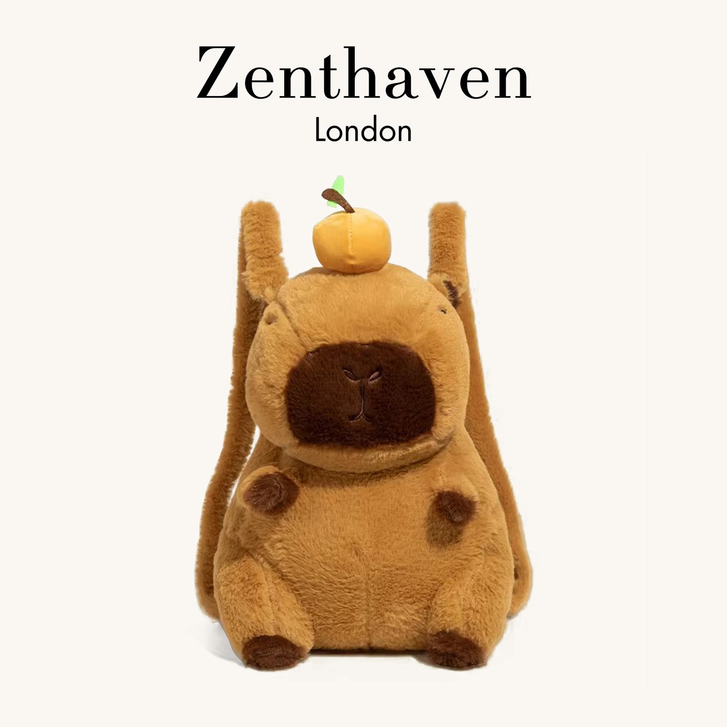Cute Capybara Plush Backpack – Soft Stuffed Animal Mini Backpack with Plush or Woven Straps, Birthday Gift