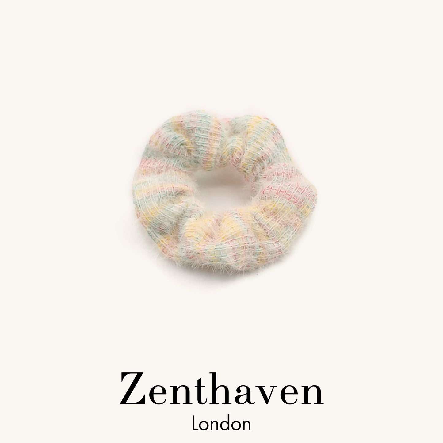 Pastel Knit Hair Scrunchies – Soft & Stretchy, Set of 4