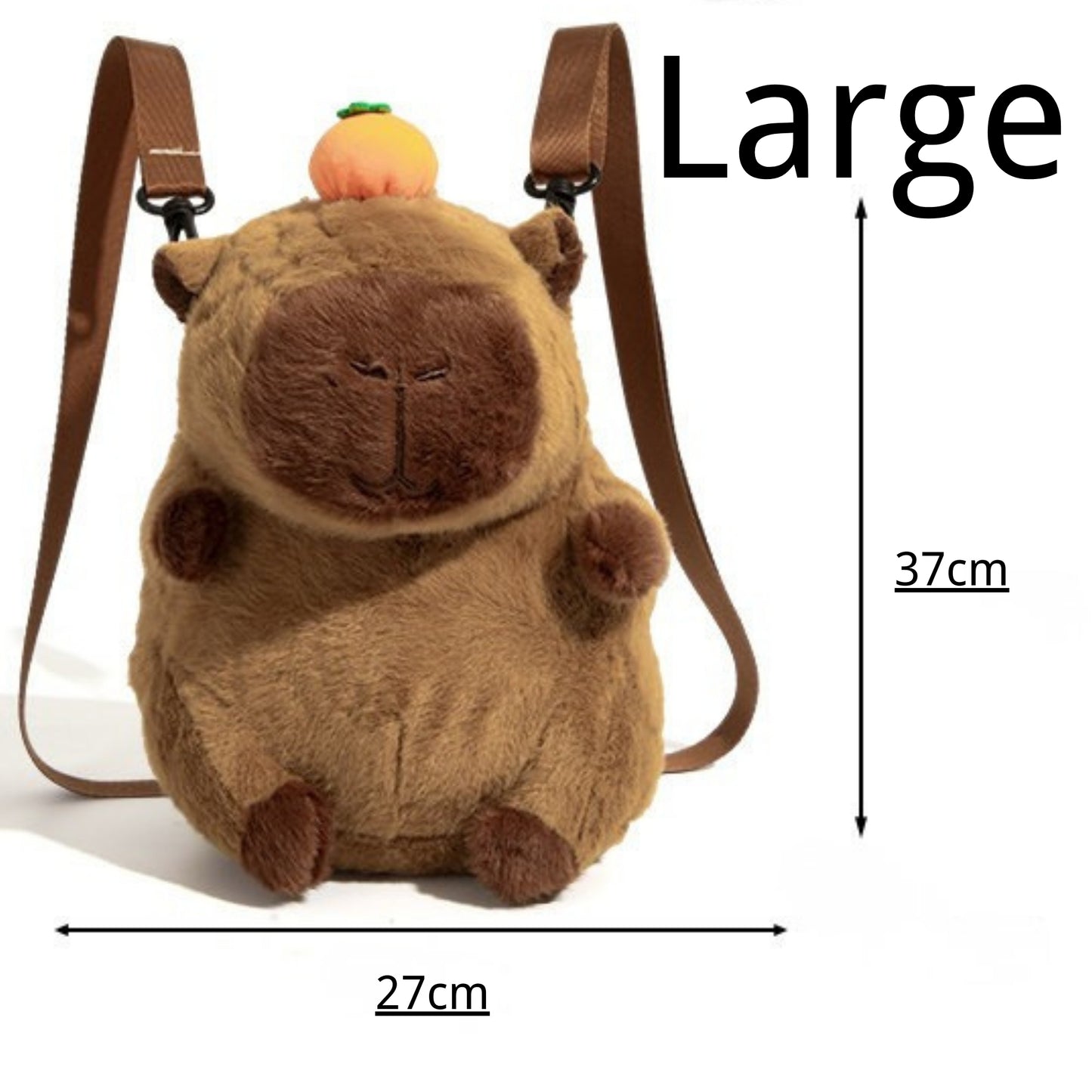 Cute Capybara Plush Backpack – Soft Stuffed Animal Mini Backpack with Plush or Woven Straps, Birthday Gift
