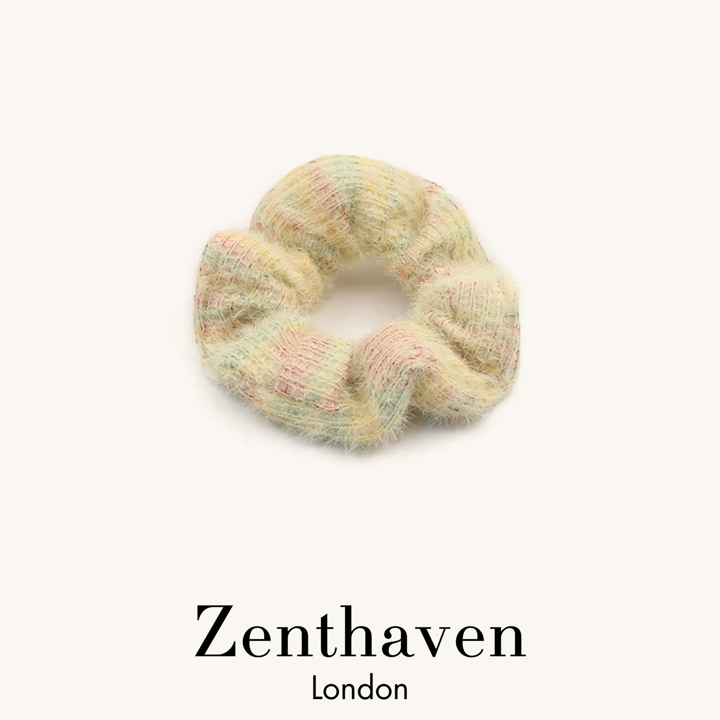 Pastel Knit Hair Scrunchies – Soft & Stretchy, Set of 4