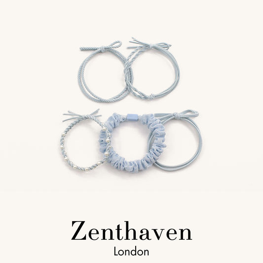 Minimal Hair Ties Set – Everyday Ponytail Holders, 5-Piece Set