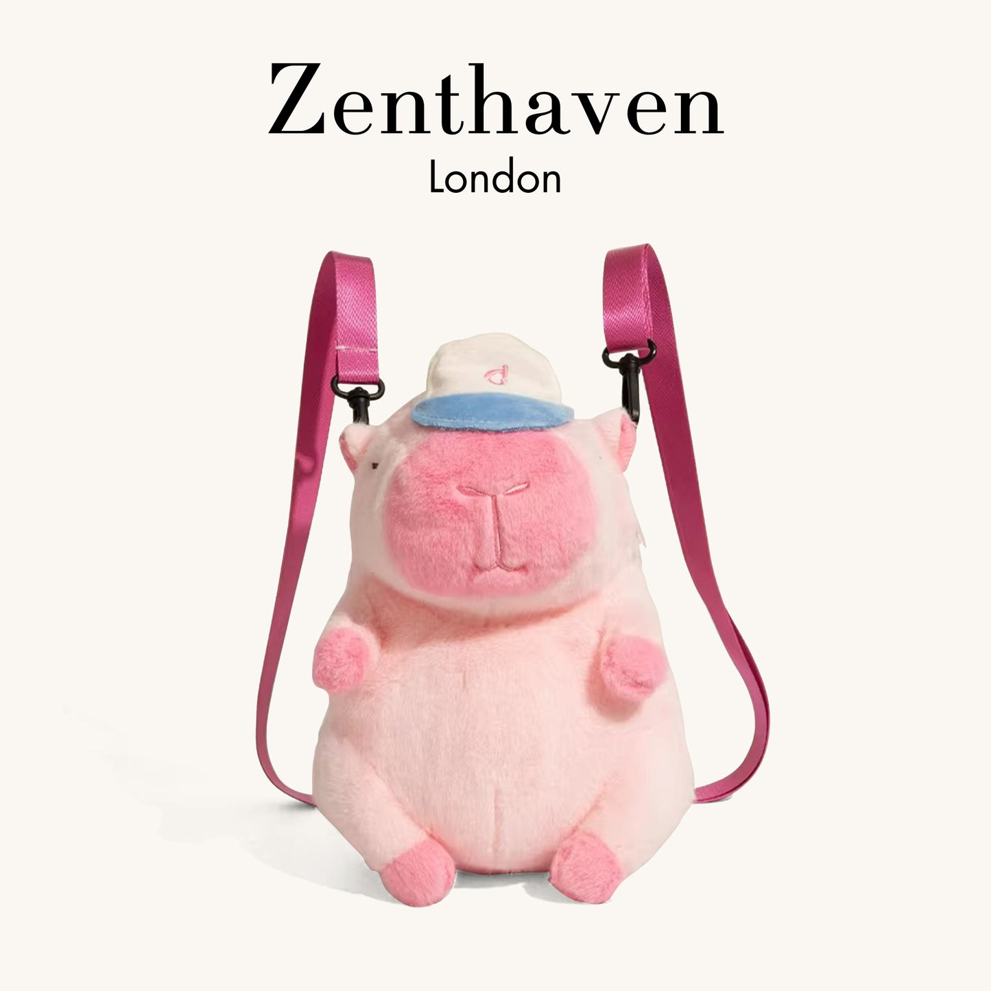 Cute Capybara Plush Backpack – Soft Stuffed Animal Mini Backpack with Plush or Woven Straps, Birthday Gift