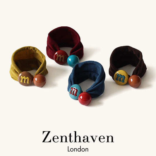 Candy Color Elastic Hair Ties – Cute Everyday Hair Scrunchies, 4-Piece Set