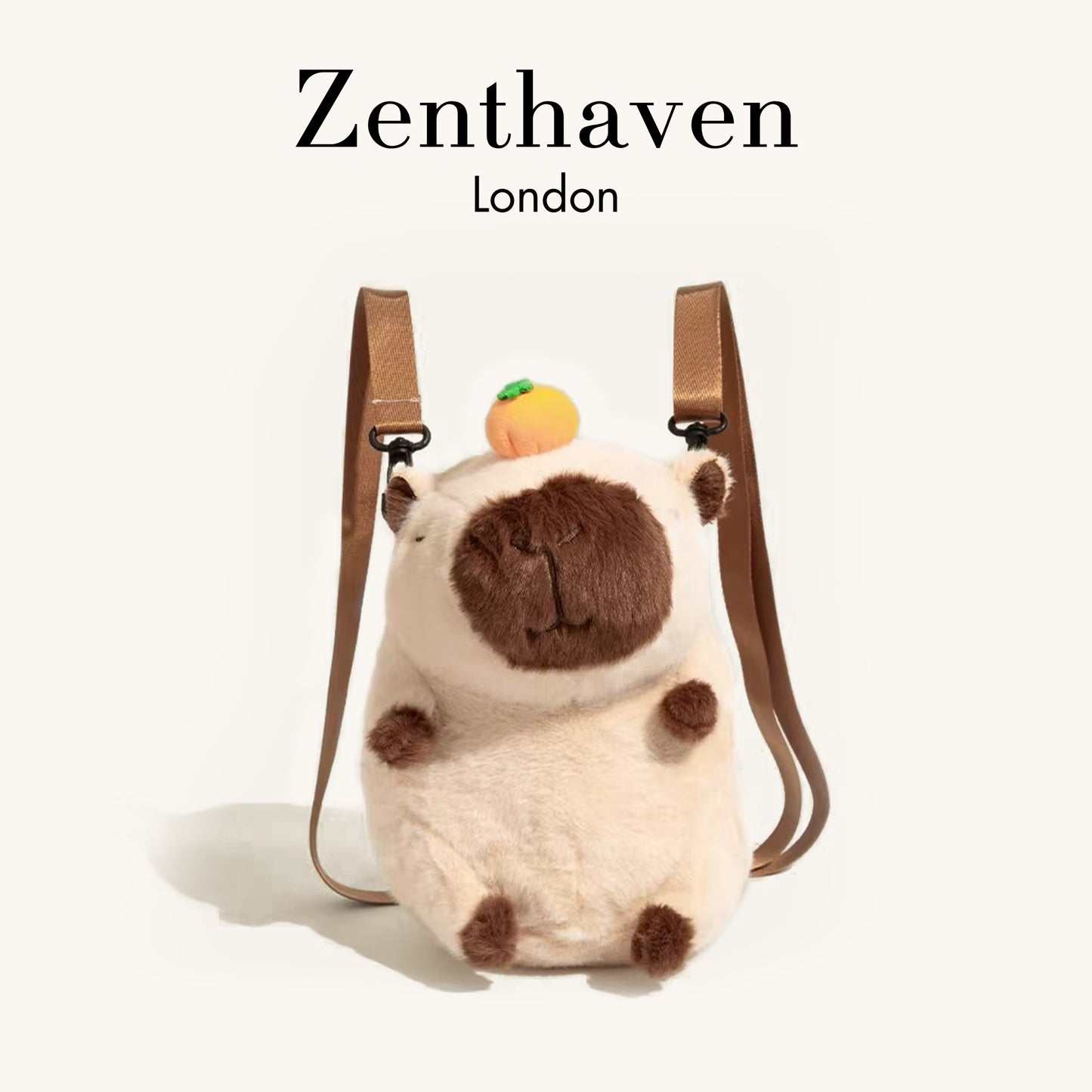 Cute Capybara Plush Backpack – Soft Stuffed Animal Mini Backpack with Plush or Woven Straps, Birthday Gift
