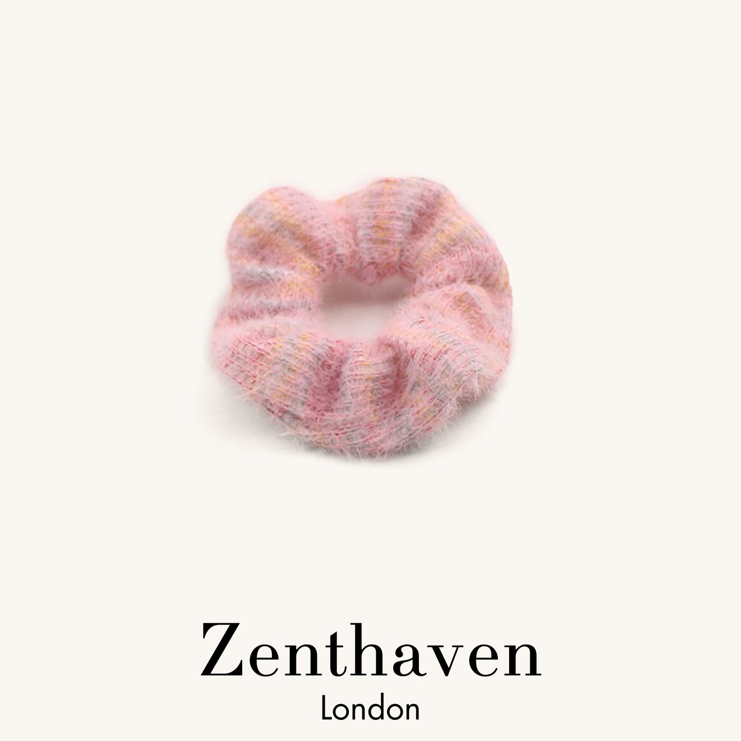 Pastel Knit Hair Scrunchies – Soft & Stretchy, Set of 4