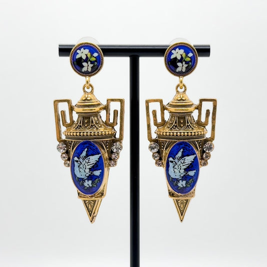 Pigeon Earrings with Palace-Inspired Court Style – Ethnic Boho Elegance