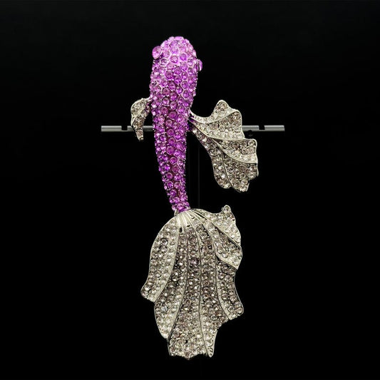 Ocean Fantasy Brooch – Mermaid Style Purple Brooch