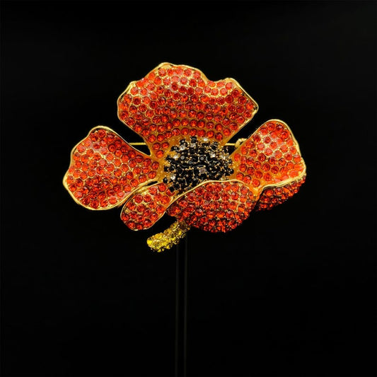 French Orange Brooch – Pastoral Spring Design for Chic Coat and Party Accessories