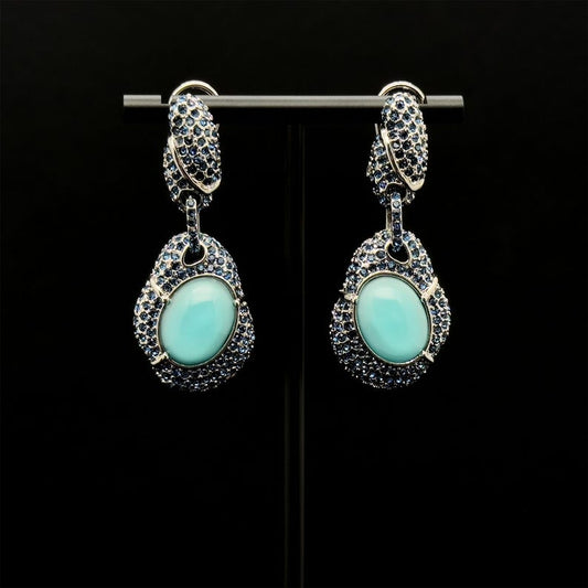 Turquoise Boho Earrings – Ethnic Tribal Design for Bold and Unique Style