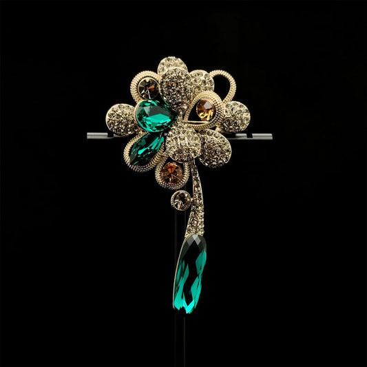 Flower Tassel Brooch – Elegant Suit Pin for Weddings, Parties, and Birthday Gifts