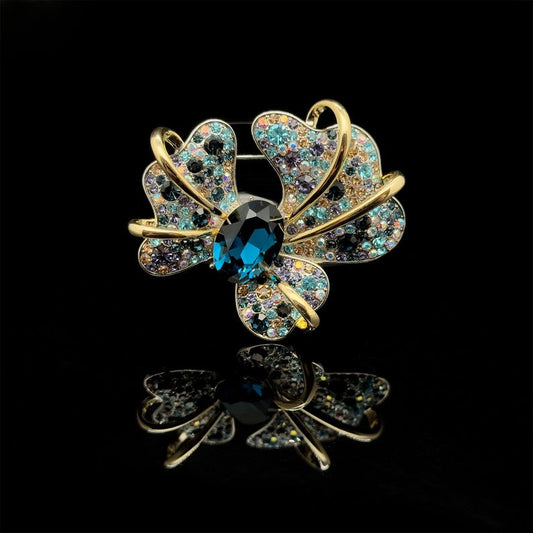 Royal-Inspired Iris Brooch – French Luxury Accessory for Weddings, Parties & Special Events